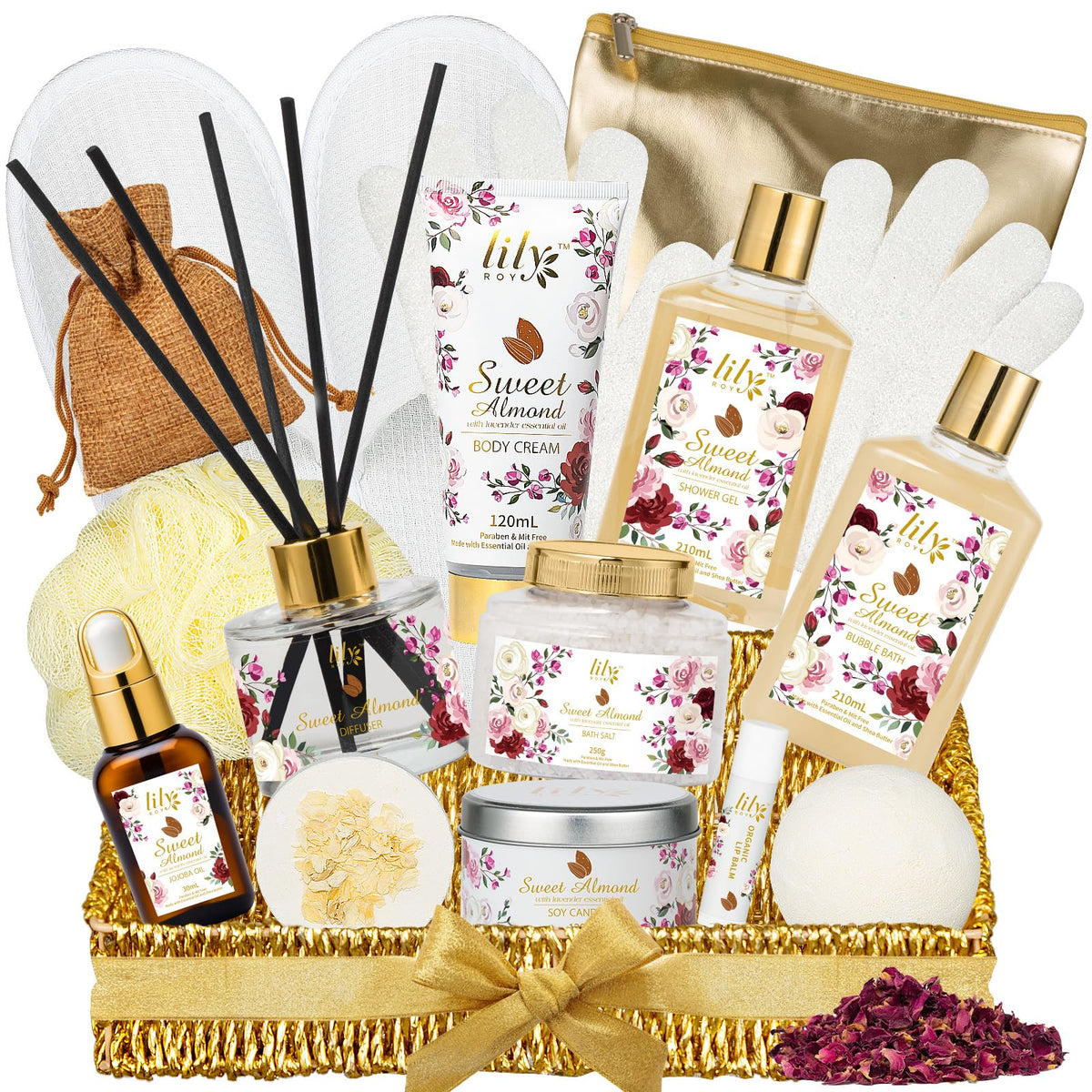 Spa Skin Care Gifts Set - 18Pcs Luxurious Spa Gift Baskets for Women & Men