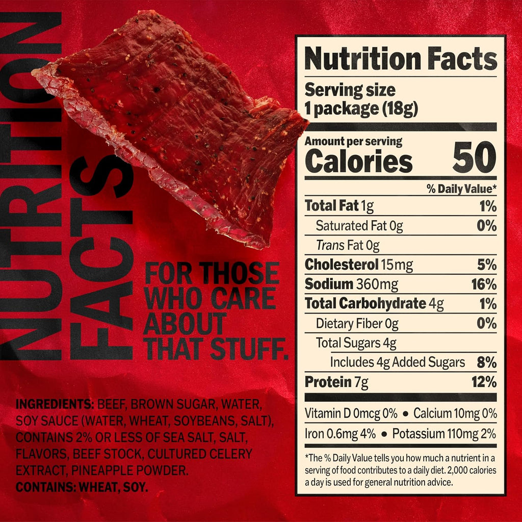 Jack Link's Beef Jerky,Teriyaki,Multipack Bags - Flavorful Meat Snacks for Lunches,Ready to Eat Protein Snacks,Individual Packs - 7g of Protein,Made with 100% Beef - 0.625 oz,(Pack of 40)