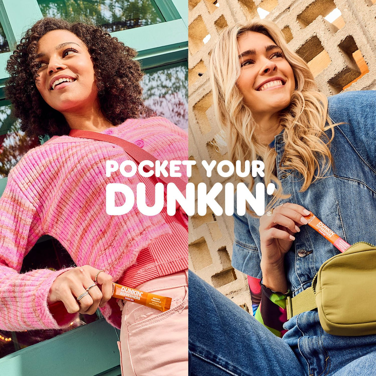 Singles To Go! Dunkin' Refreshers Green Tea Drink Mix Packets, 40 Count | Sugar Free, Loaded Tea Packets with Caffeine Energy from Green Tea, Aspartame-free, Just add water, Energy Drink Alternative