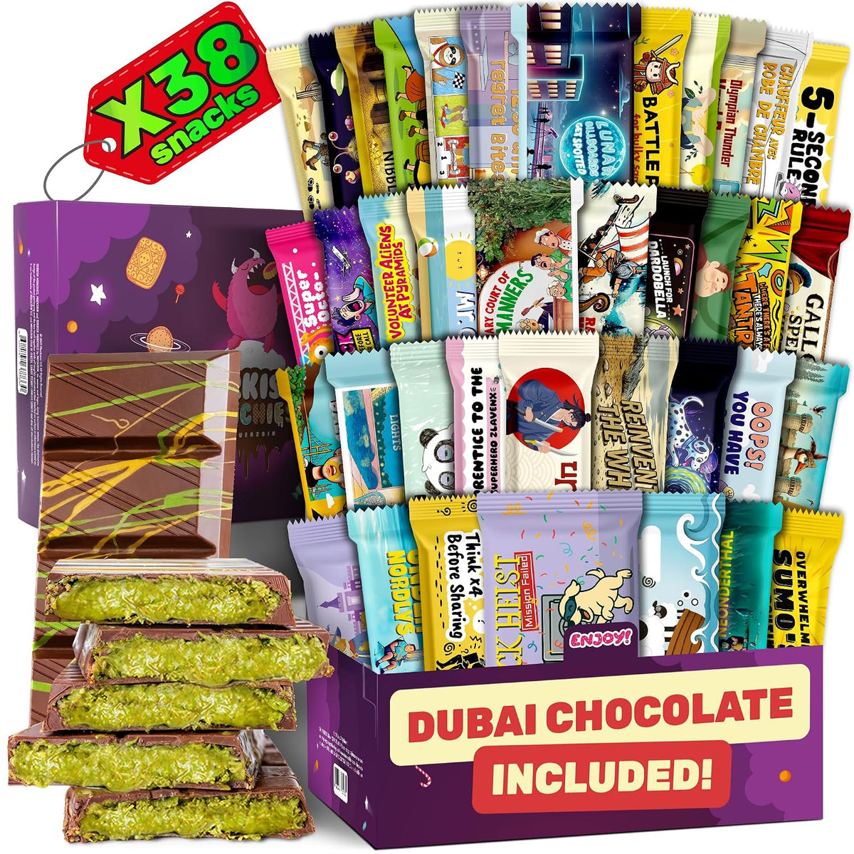 International Snack Box, Unique Experience with Universal Exotic Candies and Treats from around the World, Gift-Ready Foreign Foods in Packages Inspired by European, Japanese and Korean Cultures